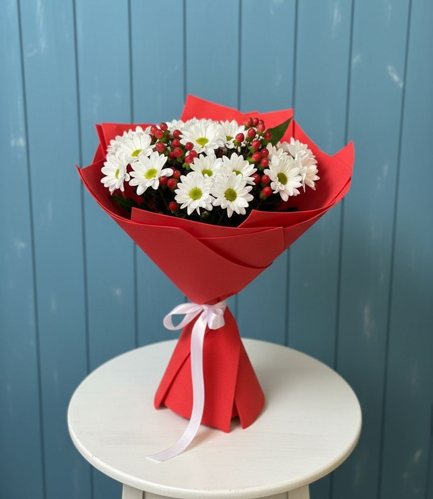 Букет цветов из: Хризантемы в Кировский