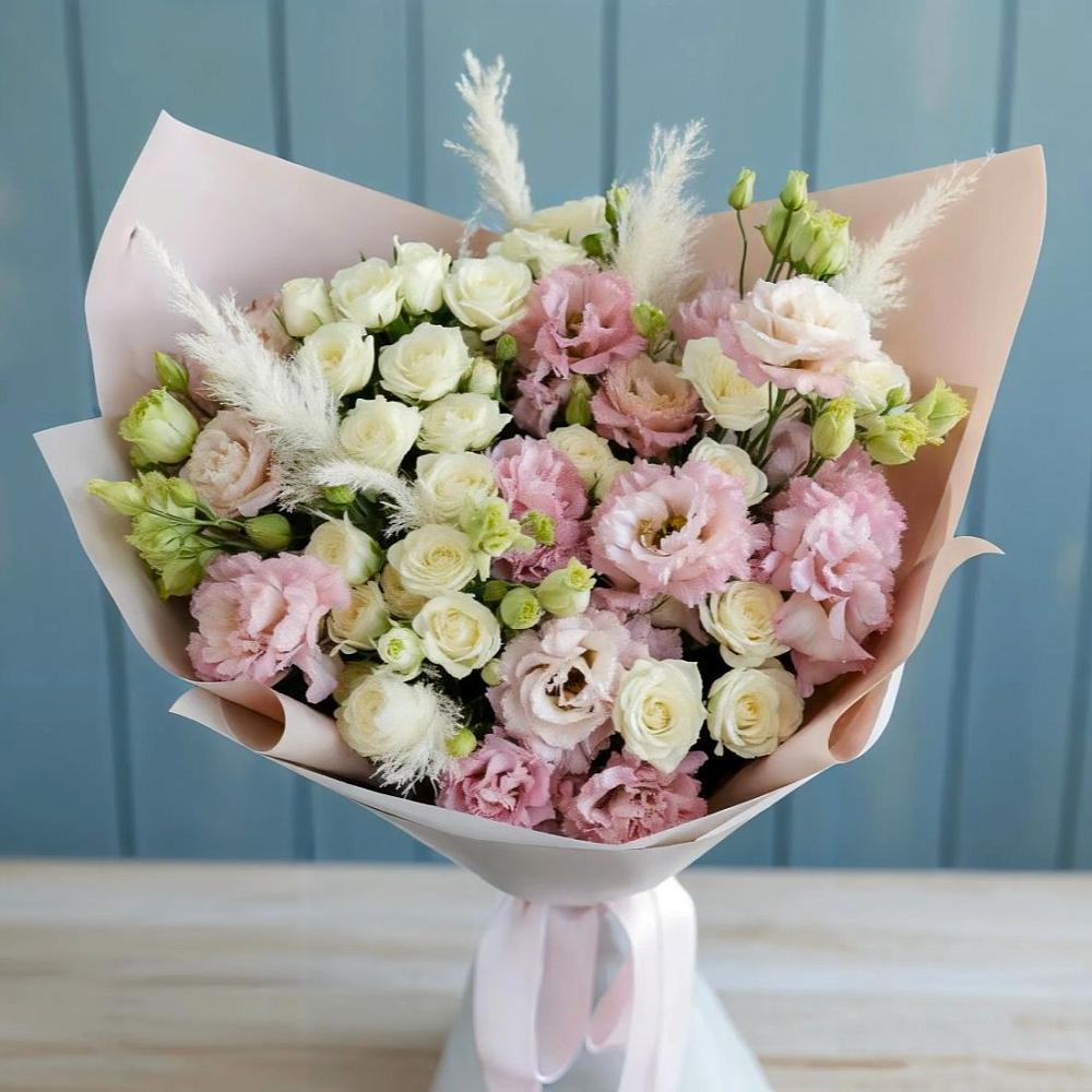 Букет цветов из: Альстромерии и Розы в Кировский