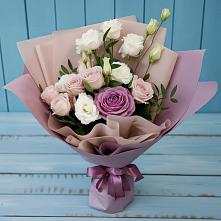 Букет цветов из:  Розы и Лизиантусы #REPLACE_PRED# Кировский