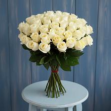 Букет 51 Белая роза Эдлесс Лав в Кировский