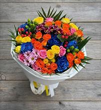 Букет цветов из:  Розы и Хризантемы в Кировский