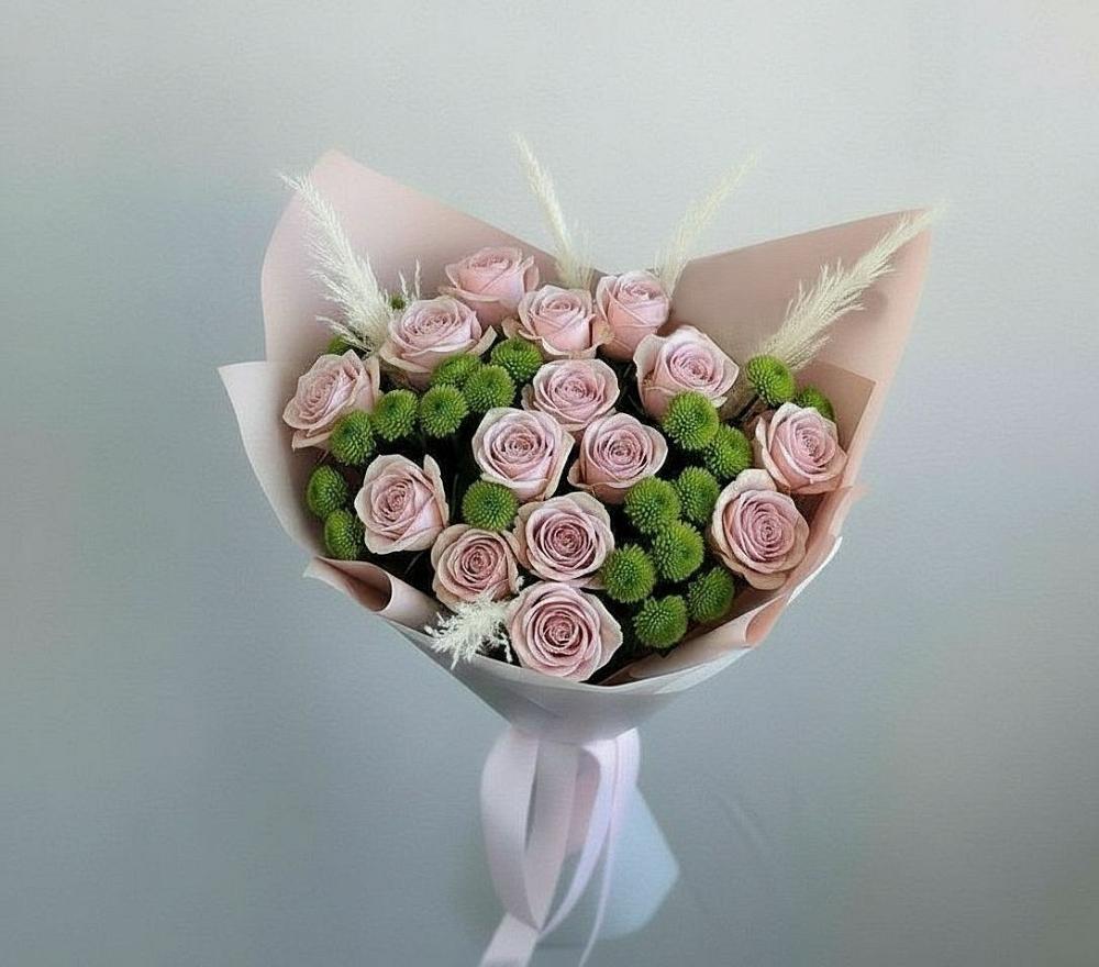 Букет цветов из: Розы и Хризантемы в Кировский