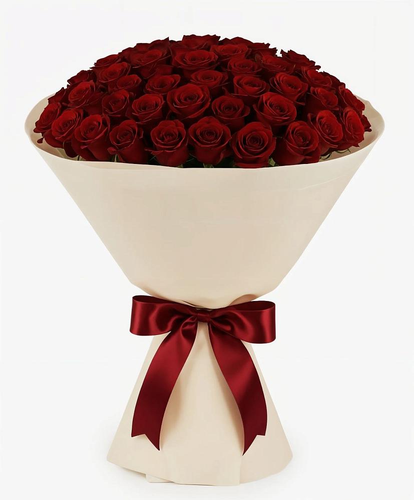 Букет 101 Бордовая роза Блэк Бакарра в Кировский