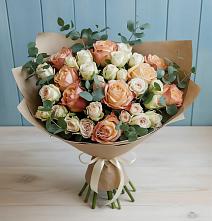 Букет цветов из:  Альстромерии и Розы #REPLACE_PRED# Кировский